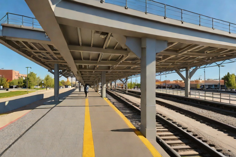 Pedestrian Overpass Truss Joint Expansion Bellows Weatherproofing across the Lone Tree City Center Transit