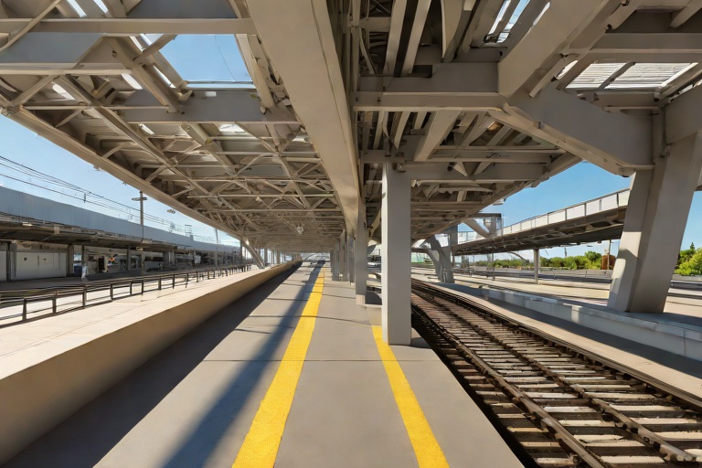 Pedestrian Overpass Truss Joint Expansion Bellows Weatherproofing across the Golden Station Transit Loop