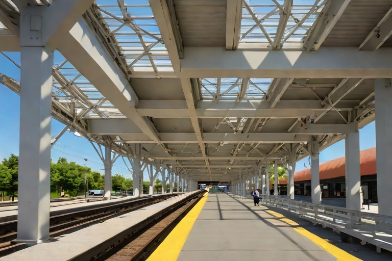 Pedestrian Overpass Truss Joint Expansion Bellows Weatherproofing across the Civic Center Transit Concourse