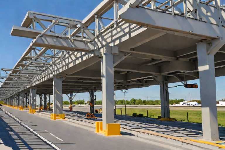 Pedestrian Overpass Truss Joint Expansion Bellows Weatherproofing across the N-Line North Metro Express