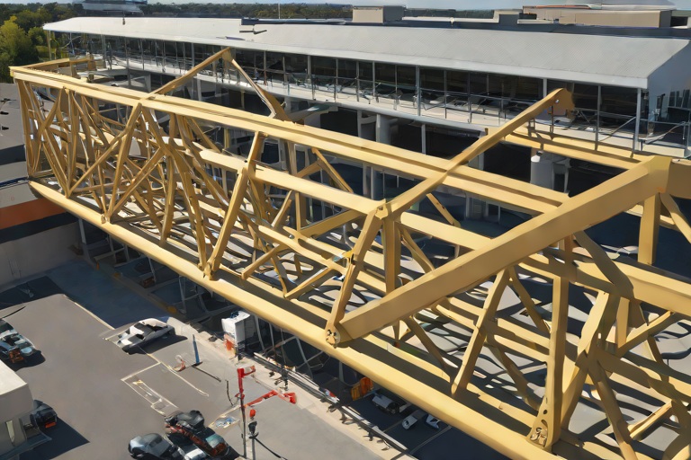 Pedestrian Overpass Truss Joint Expansion Bellows Weatherproofing across the G-Line Gold Strike Alignment