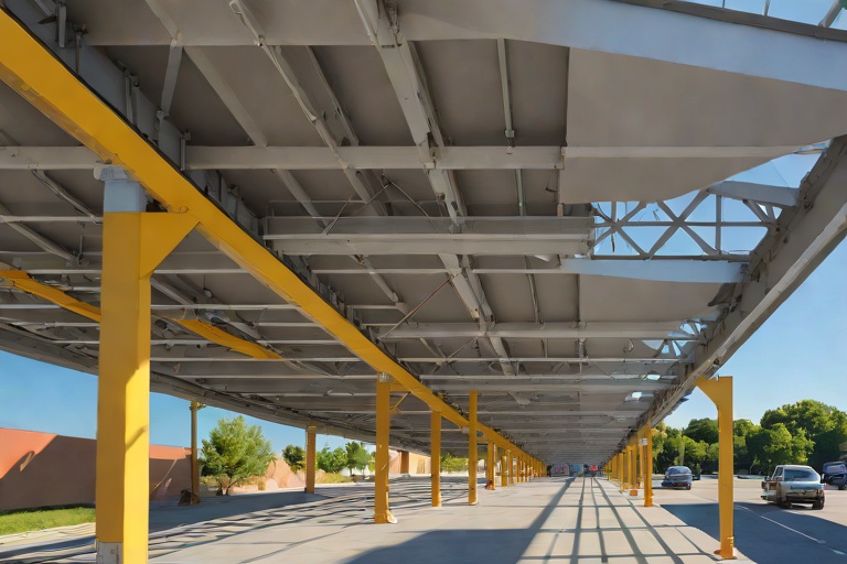 Pedestrian Overpass Truss Joint Expansion Bellows Weatherproofing across the B-Line Westminster Spur