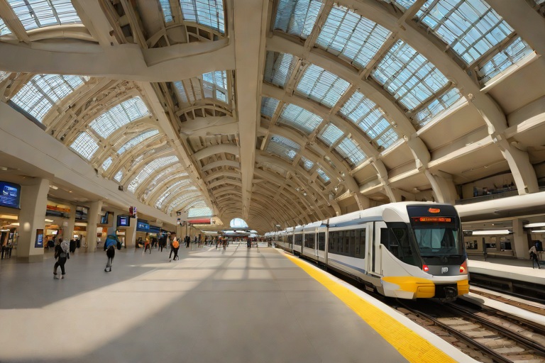 High-Wind Overhead Catenary Dynamic Oscillation Modeling across the Union Station Transit Hub