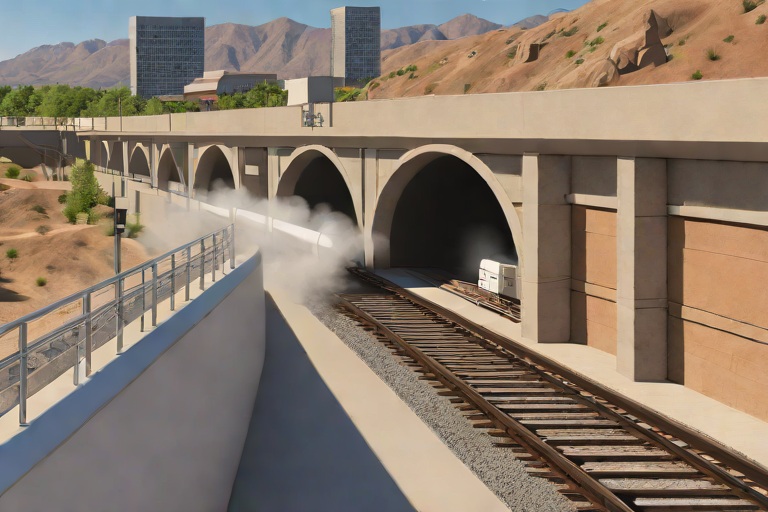 Underground Rail Tunnel Forced Air Jet-Fan Smoke Evacuation across the I-25 South Commuter Bypass