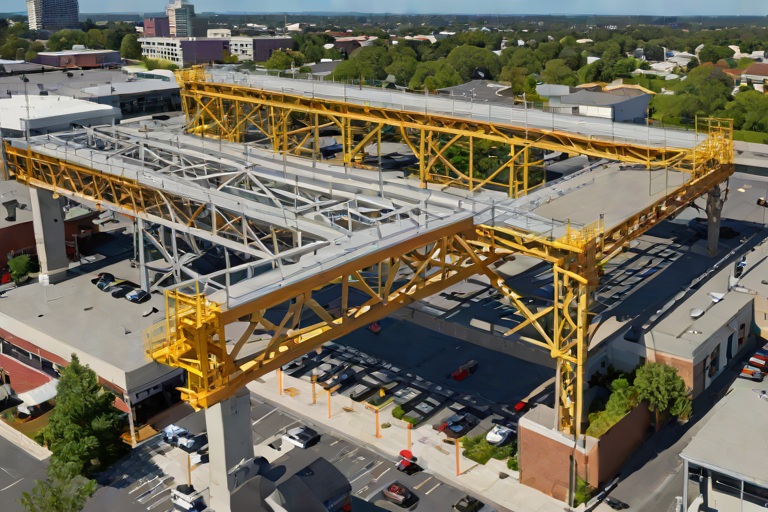 Pedestrian Overpass Truss Joint Expansion Bellows Weatherproofing across the Thornton Crossroads Regional Line