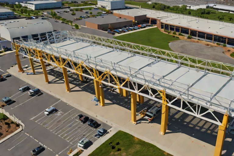 Pedestrian Overpass Truss Joint Expansion Bellows Weatherproofing across the Southlands E-470 Feeder Loop